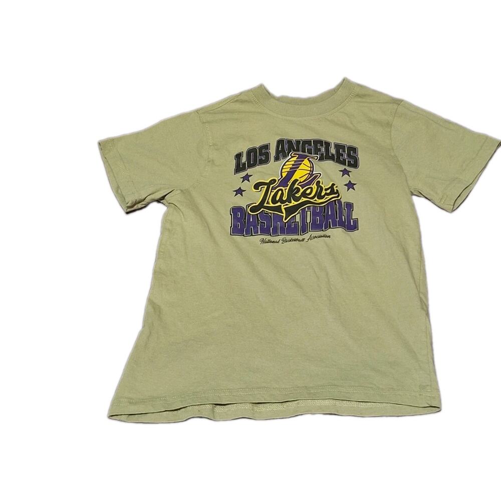 Ultra Game NBA Los Angeles Lakers Beige Childs Short Sleeve Tshirt Size 10-12